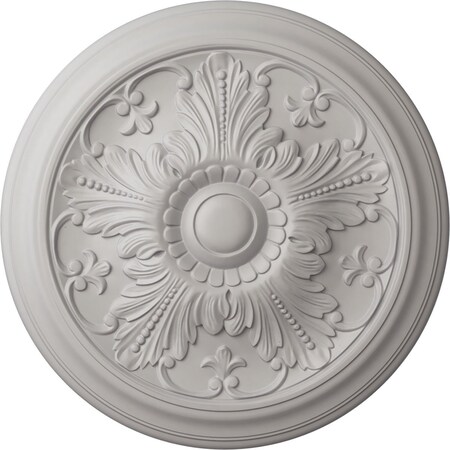 Ekena Millwork Vienna Ceiling Medallion (Fits Canopies up to 3 1/4"), 16 7/8"OD x 5/8"P, Ultra Pure White CM17VIUWF